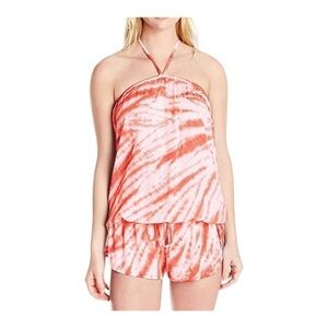 LUCKY brand Fireworks tropical punch swim cover up romper M/L